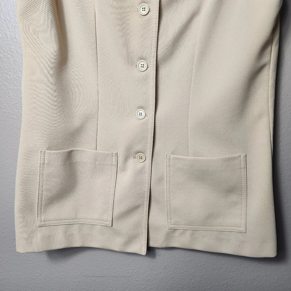 Vintage Jack Winter 60s Buttonfront Straw Yellow Tunic Vest-Size L